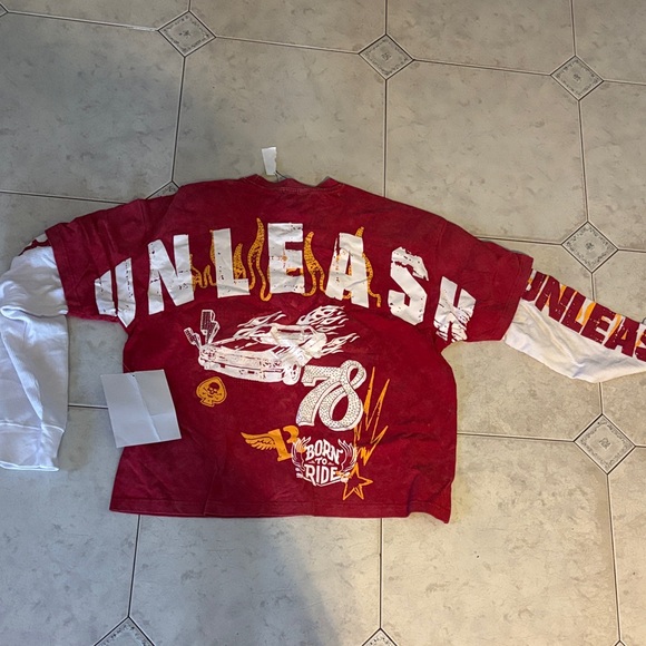 Original Fables Red Long Sleeve Unleashed Dice Shirt - Picture 2 of 3